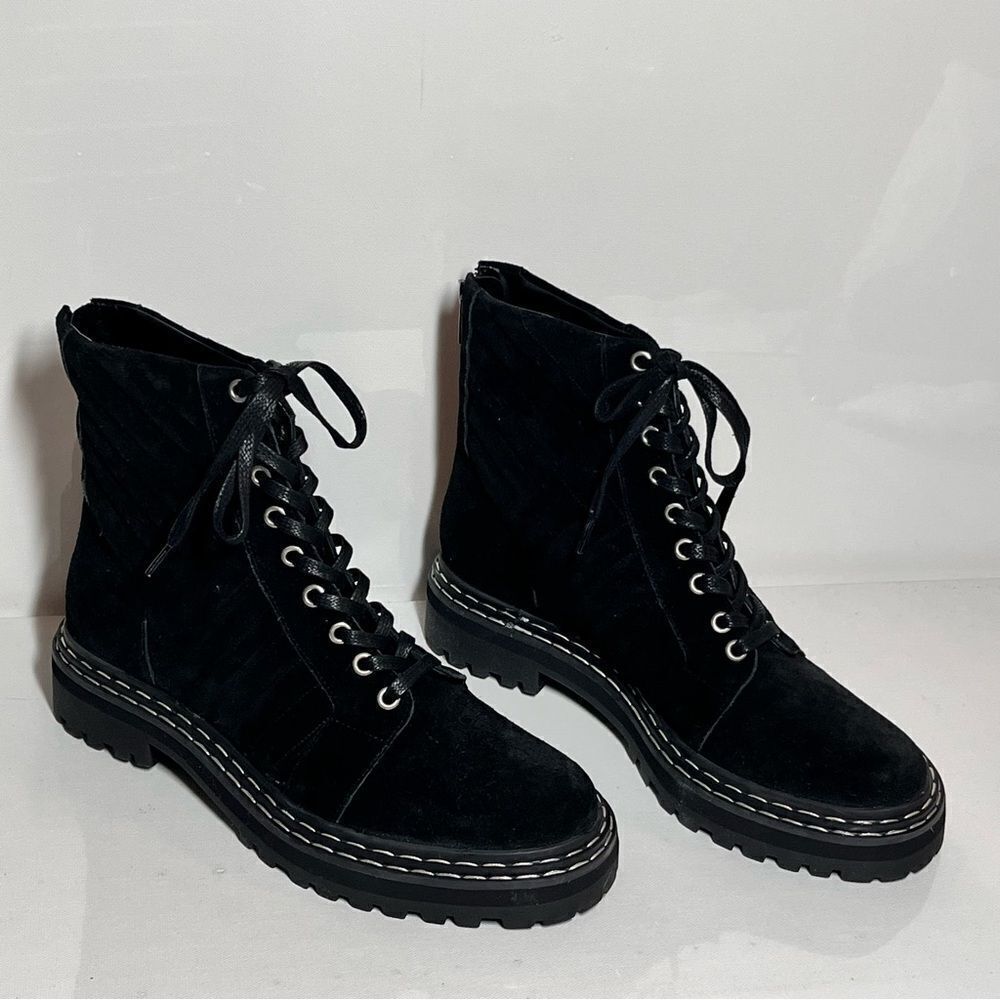 Vince Camuto x Fashion Jackson Puchenie Suede Lace-Up Hiker Boots